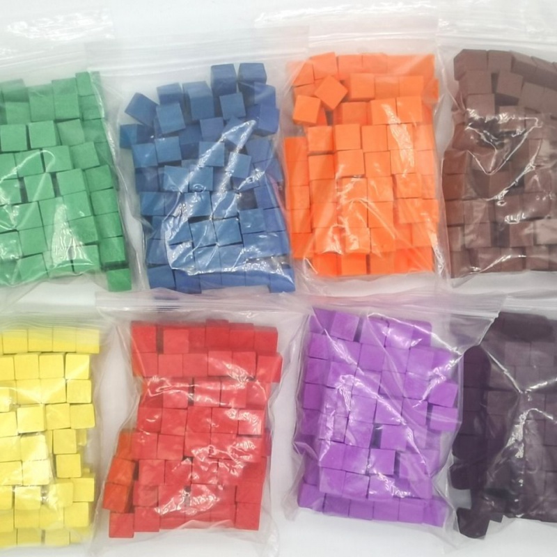 Board Game Hegemony - 100Pcs/lots 10mm Wood Cubes Colorful Dice