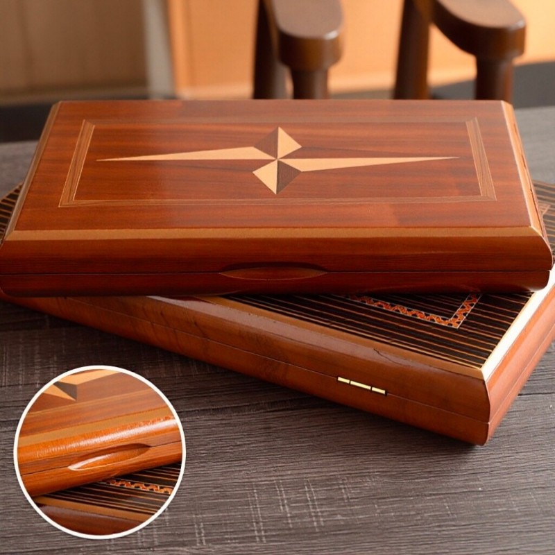 Board Game Yearbook - Solid Wood Backgammon 11-19 Inch Luxury