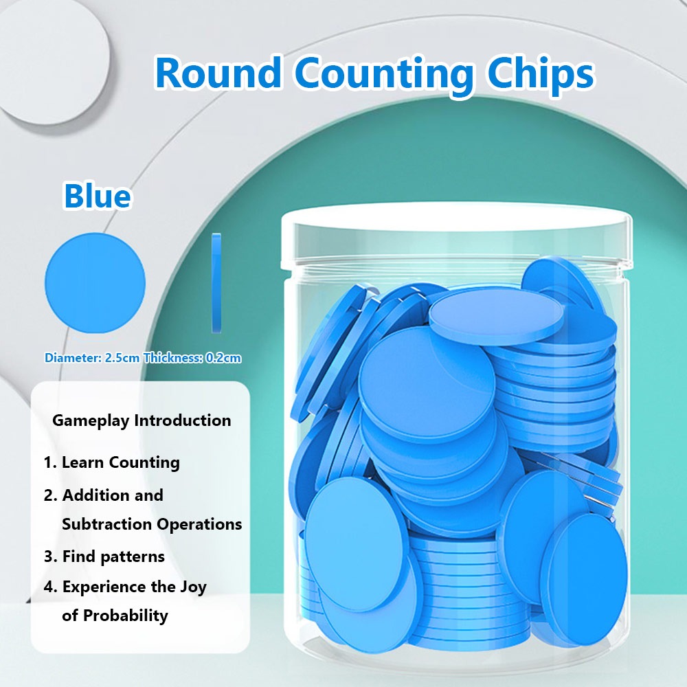 Board Game Hegemony - 100pcs Plastic Counting Chips Addition Subtraction