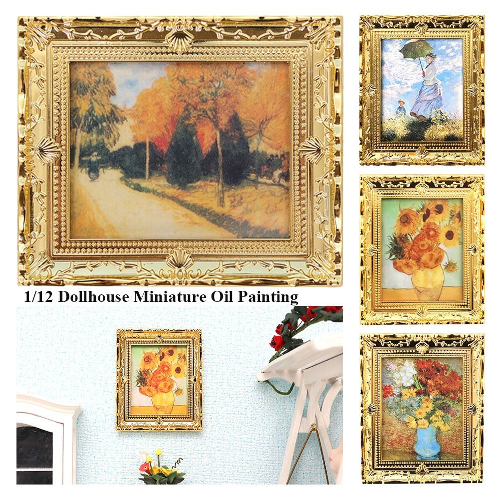 1/12 Dollhouse Miniature Oil P - Miniature Painting Set ulasan dan harga