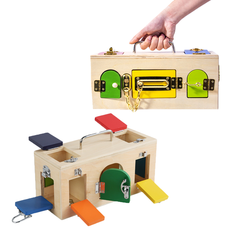 Montessori Lock Box Toy Wooden - Board Game Of Life ulasan dan harga