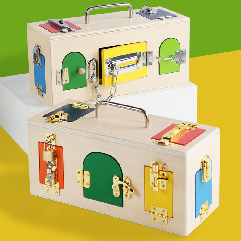 Montessori Lock Box Toy Wooden - Board Game Of Life ulasan dan harga