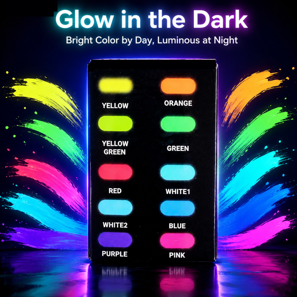 10 Colors 60ml Glow in Dark Ac - Miniature Painting Set ulasan dan harga