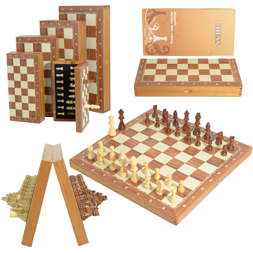 Magnetic Wooden Folding Chess  - Board Game Yearbook ulasan dan harga