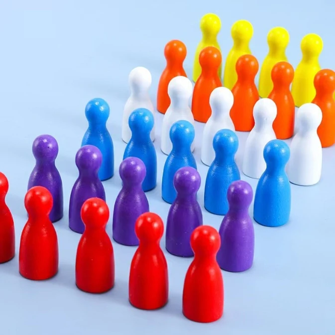 100 Pcs Colorful Wooden Chess  - Board Game Hegemony ulasan dan harga