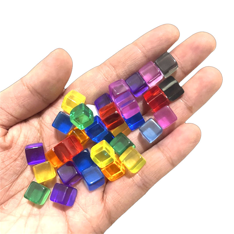 100pcs/set 8mm Clear Cube Dice - Board Game Hegemony ulasan dan harga