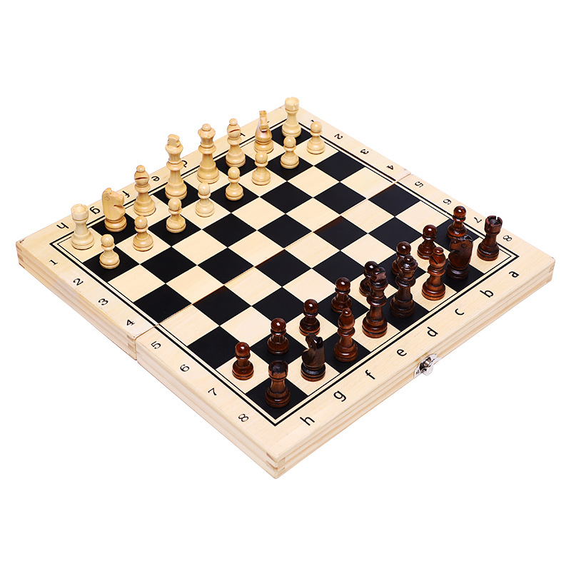 Chess Board Three In 1 Wooden  - Board Game Yearbook ulasan dan harga