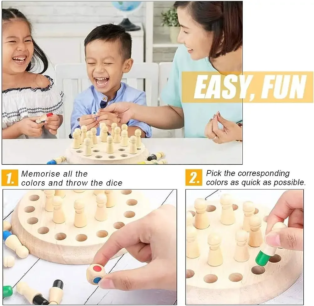 1PC Wooden Memory Match Stick  - Board Game Of Life ulasan dan harga