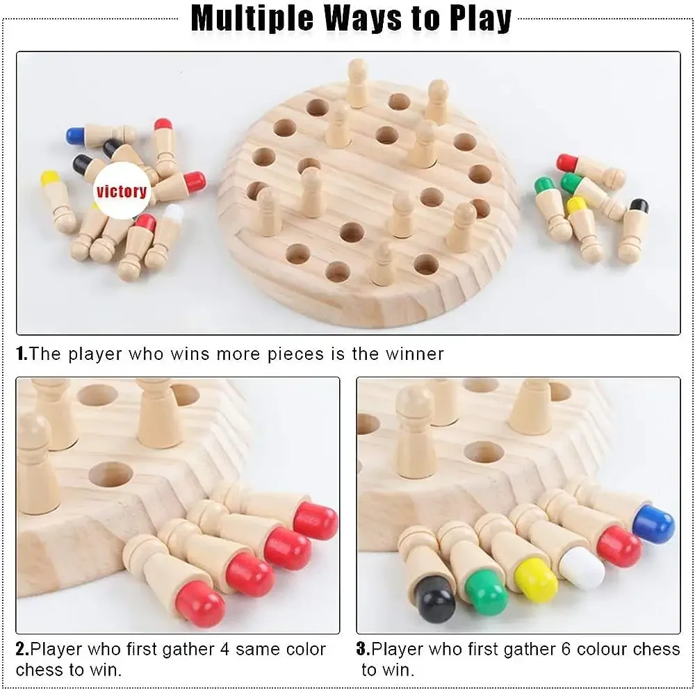 1PC Wooden Memory Match Stick  - Board Game Of Life ulasan dan harga