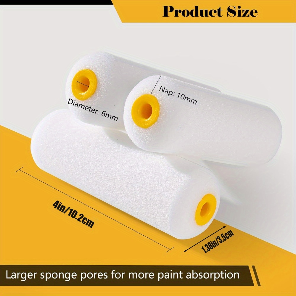 10 pcs Sponge Paint Roller Sma - Miniature Painting Set ulasan dan harga