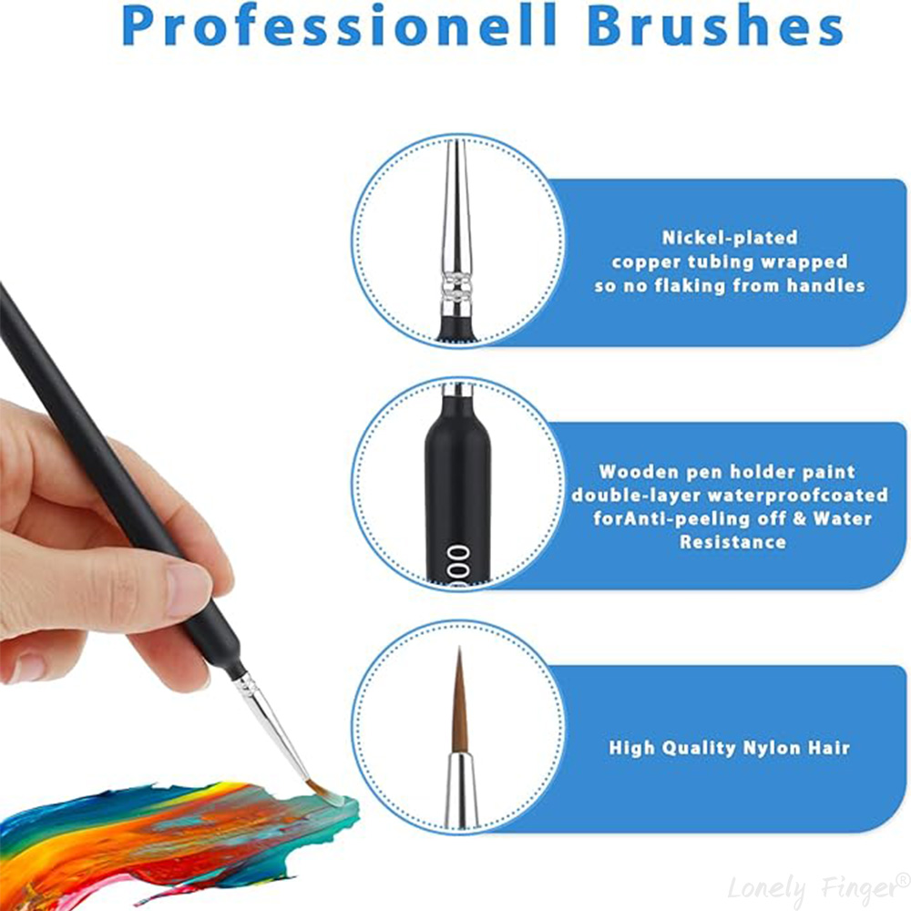 5/11Pcs Paint Brushes Set, Art - Miniature Painting Set ulasan dan harga