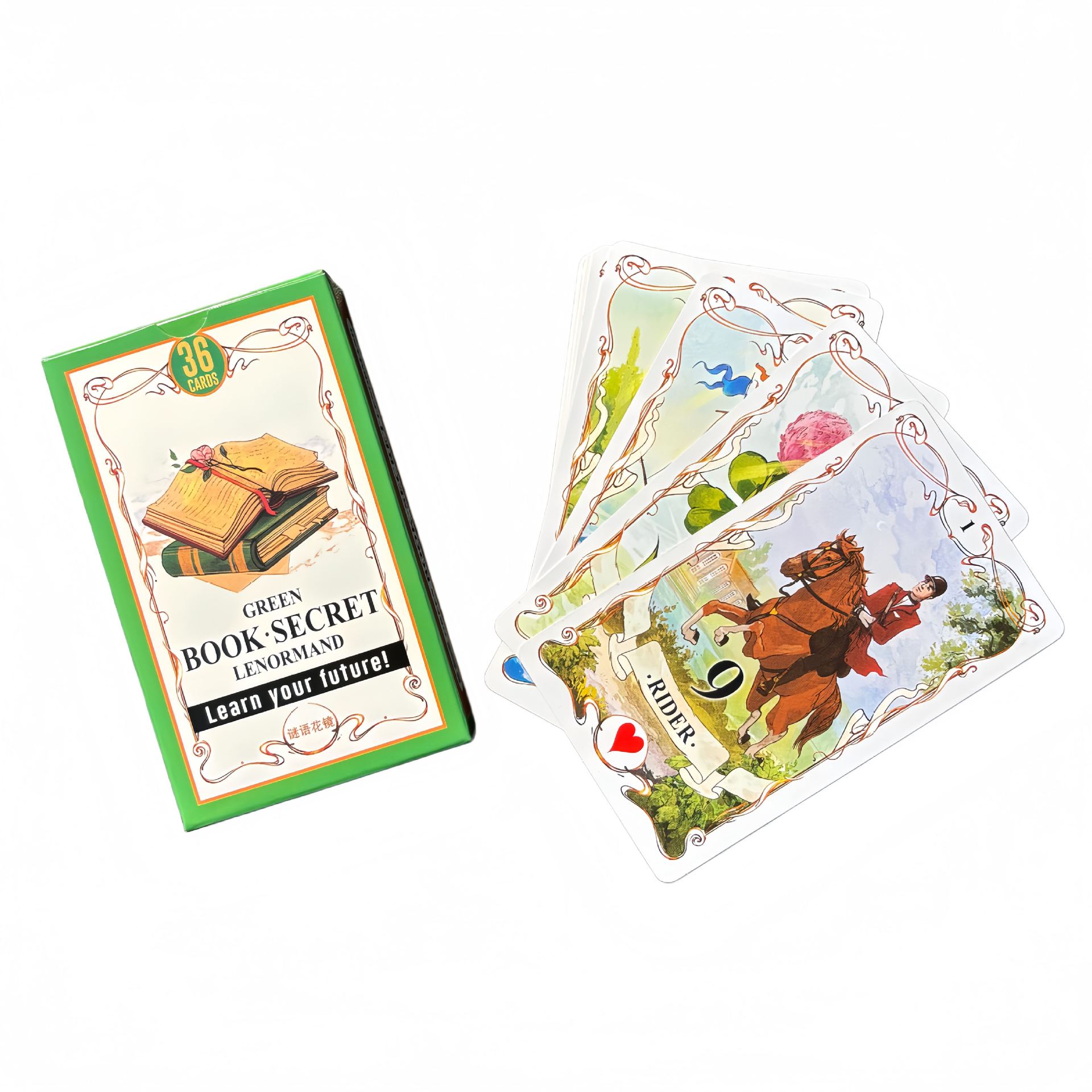 36PCs Green Book Secret Lenorm - Board Game Yearbook ulasan dan harga