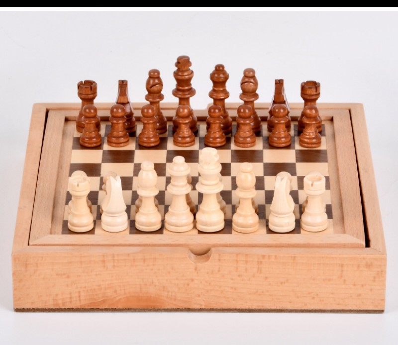 5 in 1 Wooden Chess Board Hand - Board Game Yearbook ulasan dan harga